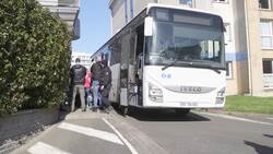 Coaches leave Calais with refugees heading to Lille News Clip