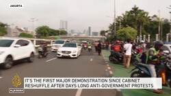 Online motorcycle taxi, delivery drivers protest in Jakarta for fair pay, protections News Clip