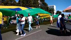 CLEAN : Supporters of President Bolsonaro hold demonstration News Clip