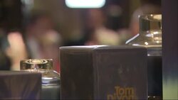 Views of Mike Ashley being interviewed after Sports Direct AGM News Clip