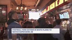 Football fans gather in White Plains for Super Bowl LIX watch party News Clip