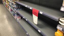 Shelves lay bare in Lincoln supermarket amid coronavirus stockpiling panic News Clip