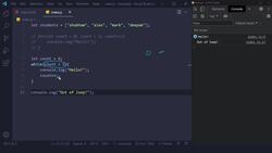 JavaScript Masterclass - Zero to Job-Ready with Hands-On Projects - While Loop / 020 Instructional Video
