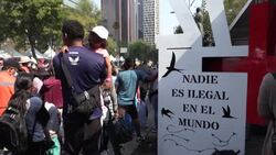 CLEAN : Migrant caravan protests on International Migrants Day in Mexico City News Clip