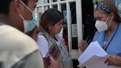 CLEAN : Guatemala: relatives of stampede victims wait outside Forensic Institute News Clip