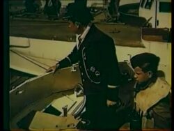 Panzer repair station, training, escort duty on Arctic Ocean Stock Footage