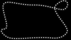 Bright frame with christmas lights, 3d rendering background Stock Footage