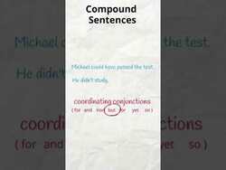 Compound Sentences in #englishgrammar #shorts Instructional Video