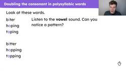Doubling the consonant in polysyllabic words Instructional Video
