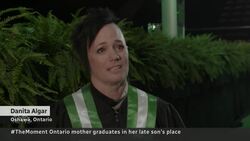 #TheMoment an Ontario mother graduated in her late son's place News Clip