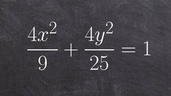 Learn to graph an ellipse when a and b are fractions Instructional Video