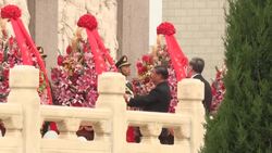 CLEAN : China's Xi attends Martyrs Day commemorations on Tiananmen Square News Clip
