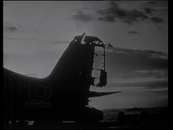 VE Day, aerial and naval warfare in the Pacific during the Battle of Okinawa, 1945 Stock Footage