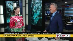 CBC News Network’s Andrew Nichols speaks with Stephanie Theberge ultimate swiftie fan. News Clip