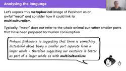 Analysing how Blakemore presents multiculturalism in 'Peckham Rye Lane' Instructional Video