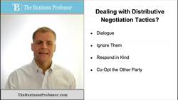 Dealing with Distributive Negotiation Tactics Instructional Video