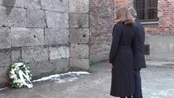PM visits Auschwitz before meeting with Poland's leaders News Clip
