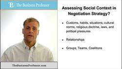 Assessing Social Context in Negotiation Strategy Instructional Video