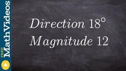 Given the magnitude and direction of a vector write in component form Instructional Video