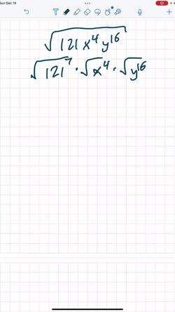 Simplify the square root of an expression Instructional Video