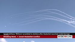 Israeli military: 'Millions' scrambled to shelters after Hezbollah launched rocket barrage News Clip