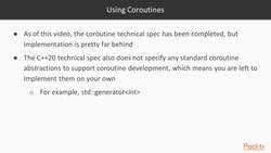 C++ Standard Template Library in Practice - Coroutines Instructional Video