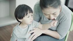 Mother and baby boy having fun together at home Stock Footage