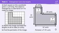 The effect of enlargement on the perimeter of a shape Instructional Video