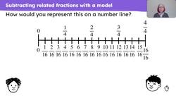 Explain how to subtract related unit fractions Instructional Video