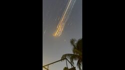 Fiery debris from SpaceX rocket streaks across sky News Clip