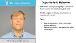 Opportunitistic Behavior Instructional Video