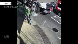 Video shows cyclist almost crushed by truck on Bloor Street Instructional Video