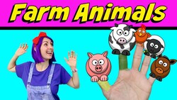 Finger Family With Animals - Learn Farm Animals With The Finger Family Song - Bella & Beans TV Instructional Video