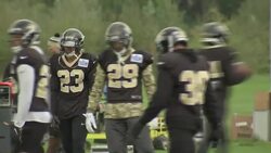 Abedo, Mathieu and Lattimore training for The Saints in London News Clip