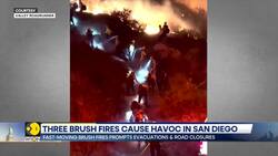 San Diego wildfires force evacuations as southern California battles deadly LA Infernos News Clip