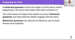 Writing the build-up of a narrative based on 'Jabberwocky' Instructional Video