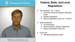Federal State and Local Regulations Instructional Video