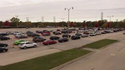 Aerial views of Covid testing centre in Milwaukee News Clip