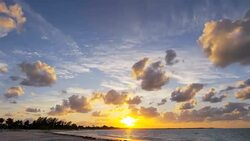 Time lapse sunset view of ocean travel destination Stock Footage