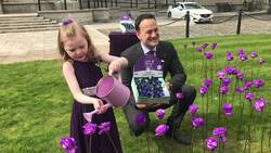 Leo Varadkar helps to launch Cystic Fibrosis Ireland's 65 Roses Day News Clip