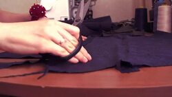 Dressmaker cuts out fabric. Stock Footage