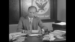 During Great Depression, National Recovery Administration Director Hugh D. Butler reads letters of support in Boston News Clip