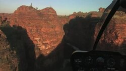 View from inside Helicopter flying in the Bungle Bungle Range, Australia. Stock Footage