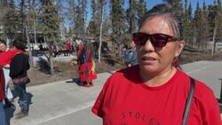 Yellowknifers march through downtown to honour missing and murdered Indigenous women and girls News Clip
