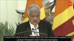 I thank PM Modi and the Indian govt for the invaluable support: Sri Lankan President Ranil Wickremesinghe News Clip