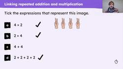 Explain the relationship between repeated addition of unit fractions and multiplication of fractions Instructional Video