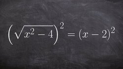 How to Solve a Radical Equation by Squaring Both Sides Instructional Video