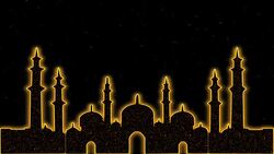 Islamic Ramadan Eid Neon Background Stock Footage