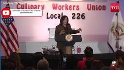 'Strength of our nation depends on...': US VP Kamala Harris at Culinary Workers Union News Clip