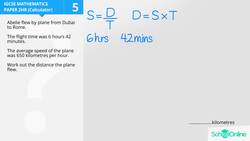 Solving for Distance Traveled Using Time and Average Speed Instructional Video